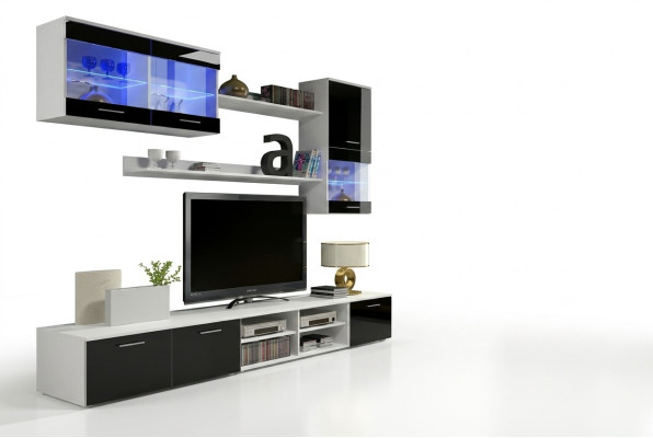 Une table de chevet pour télévision en bois de style moderne exquis pour votre salon.