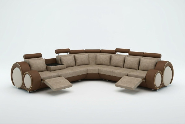 CANAPÉ TEXTILE DESIGNERSOFA CANAPÉ D'ANGLE Paysage vivant ECK nouvelle Suite en cuir !!!