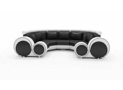 Canapé moderne en cuir exclusif en simili cuir premium avec cadre en bois.
