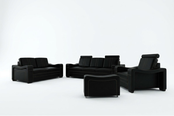 CANAPÉ EN CUIR CANAPÉ DESIGN ensemble de canapé 3+2+1 CANAPÉ DIVAN Suite ENSEMBLE DE TAPISSEMENT