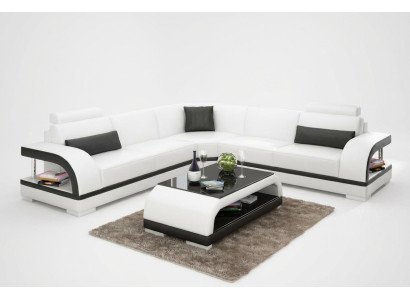 Canapé en cuir Canapé Canapé d'angle Canapé d'angle Suite d'angle Design Canapé moderne G8011B