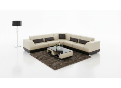 Canapé en cuir canapé paysage vivant canapé canapé d'angle suite d'angle design moderne