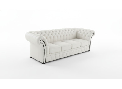 Chesterfield Luxus Couch Sofa mit Kristallsteinen Vollleder Polster Garnitur NEU