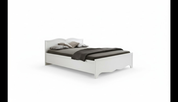 Lit double Milano Classique Lits de mariage Chambre en bois Designer neuf MI-2