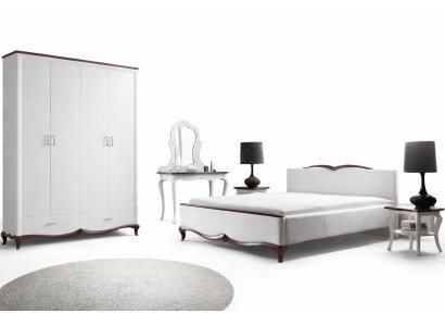 Lit double Chesterbett Lit Lits Rembourrage Textile Classique Bois Chambre à coucher neuf