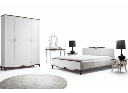 Lit double Chesterbett Lit Lits Rembourrage Textile Classique Bois Chambre à coucher neuf