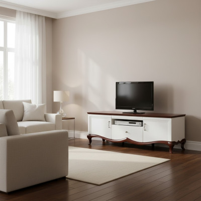 Bois véritable Artisanat solide Classique r base cabinet TV cabinet MI-RTVD