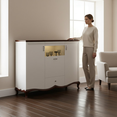 Grand coffre à tiroirs de bar design XXL Vitrine Commodes Armoire Grande nouvelle commode MIKBD