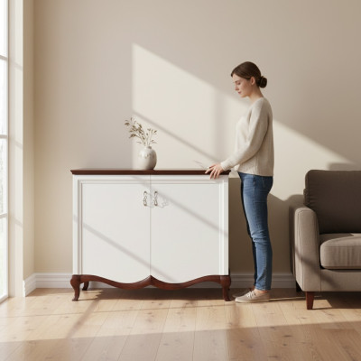 Bois massif Bois véritable Artisanat Classique Commode Commode commode MI-K2