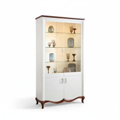 Bois massif Bois réel Artisanat Classique Vitrine Vitrines Armoire Vitrines MIW2