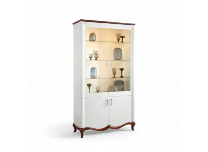 Bois massif Bois réel Artisanat Classique Vitrine Vitrines Armoire Vitrines MIW2