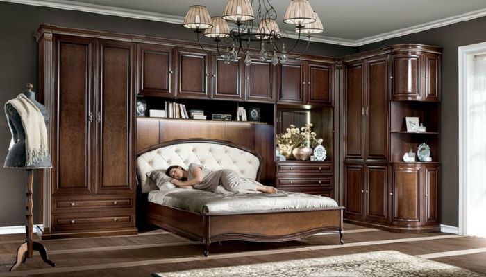 Lit Chambre Chambre royale + Armoire haute Armoire neuve Verona IV