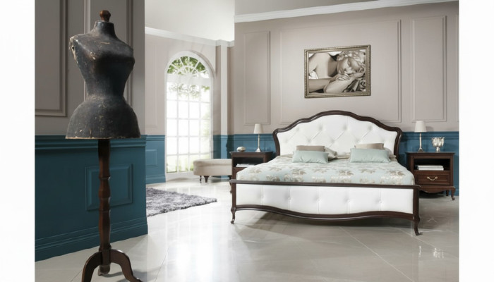 Lit de mariage Lit double Lit en cuir Lit double Lits Cuir véritable Plein cuir