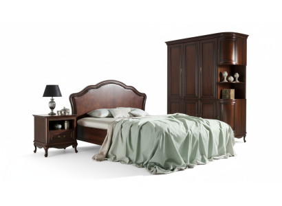 Lit classique Lit double Lit en cuir Chippendale Chambre à coucher Verona V
