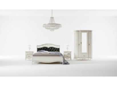 Chambre de style italien Meubles complets Lit Table de chevet Armoire Commode 2