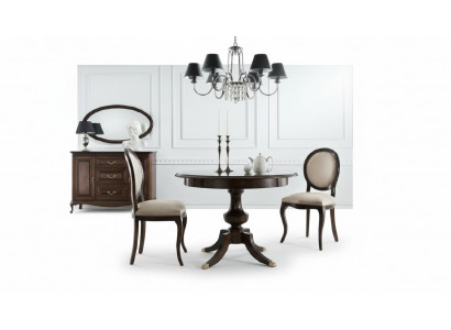 Table r classique avec 2 chaises Chaises royales Tables table ronde table en bois - Vérone