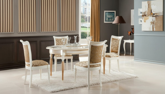 Ensemble de chaises de salle à manger Ensemble de salle à manger Table en bois massif Bois véritable 4 chaises avec table neuve