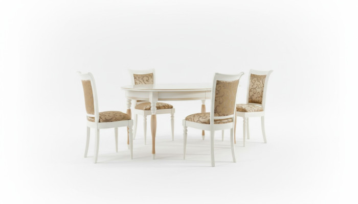 Ensemble de chaises de salle à manger Ensemble de salle à manger Table en bois massif Bois véritable 4 chaises avec table neuve