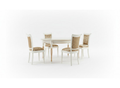 Ensemble de chaises de salle à manger Ensemble de salle à manger Table en bois massif Bois véritable 4 chaises avec table neuve
