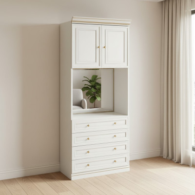 Modèle de module V2D-05-L pour garde-robe à emporter Meubles italiens pour garde-robe