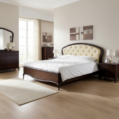 Lit Lit double Lit King Chippendale Lit colonial Chambre Modèle V-O-N