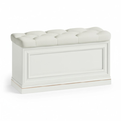 Pufa Tabouret Tabouret Coffre en cuir véritable Armoire Dressing Penderie nouvelle