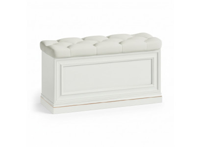Pufa Tabouret Tabouret Coffre en cuir véritable Armoire Dressing Penderie nouvelle