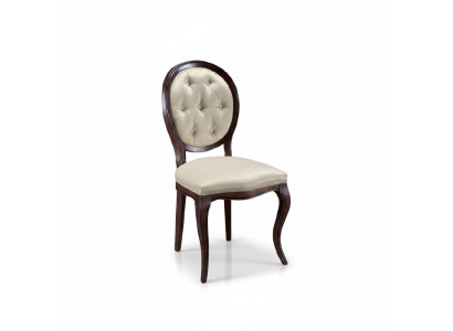 Chaise classique blanche en bois - Chaise en bois Brun Designer Chaise de salle à manger Chaise de roi