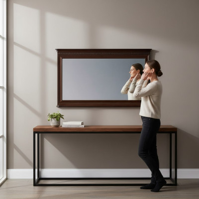 Miroir mural de grand designer classique rétro de maison de campagne - Modèle V-Mirror