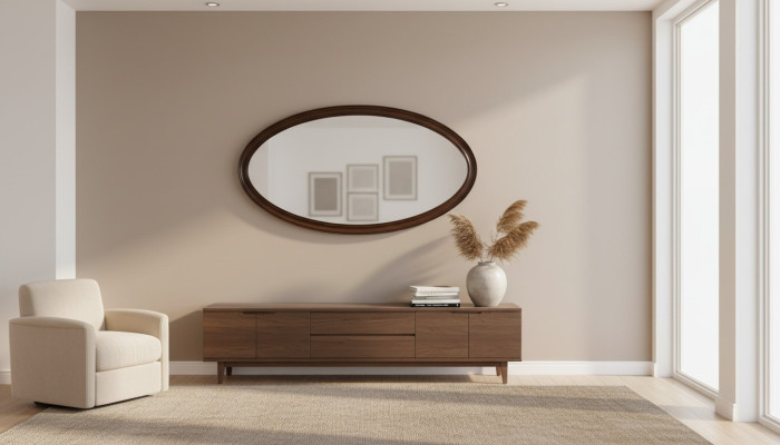 Miroir mural design classique - Modèle V-Éllipse