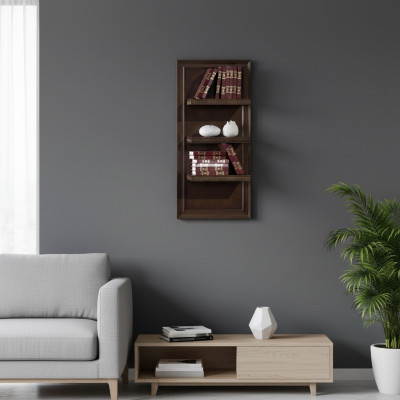 Salon Étagère XXL en bois massif 131cm Étagère de rangement Étagères CD DVD Livres