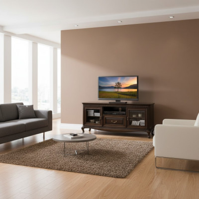 Un support multimédia élégant pour télévisions et appareils multimédias au design moderne et minimaliste.