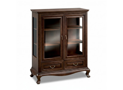 Vitrine classique Vitrine armoire en bois massif Vitrine V-W 3-4 en verre