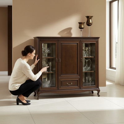 Commode classique Commodes en bois massif Armoire en bois massif Bois massif neuf Fabriqué à la main V-KB