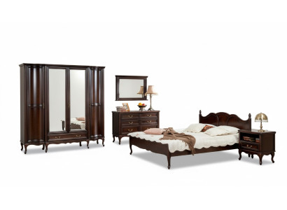 Style de chambre italien Mobilier complet Lit Table de chevet Armoire Commode 1