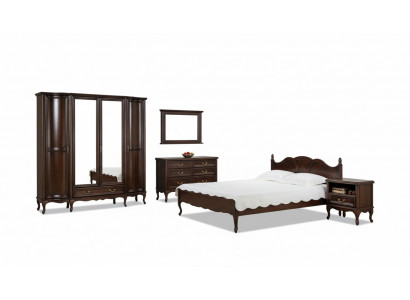 Mobilier de style italien Lit Tables de chevet Armoire commode Coiffeuse Miroir Complet
