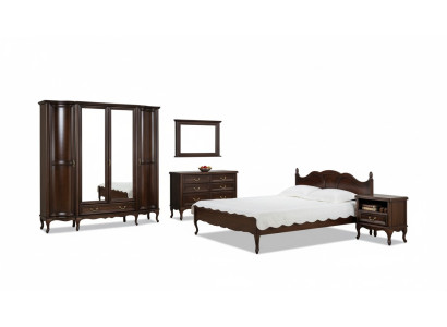Mobilier de style italien Lit Tables de chevet Armoire commode Coiffeuse Miroir Complet