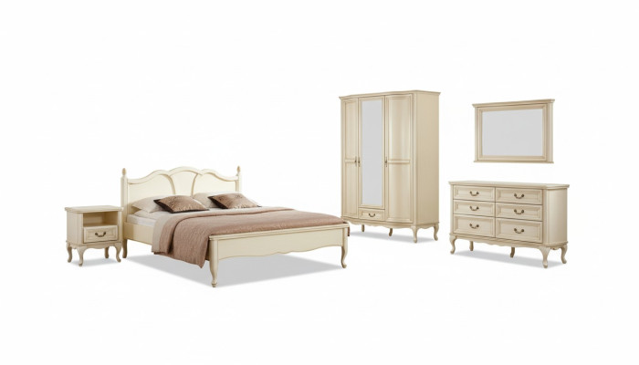 Chambre à coucher Ensemble de lit Commode Armoire Table de chevet Mobilier italien neuf