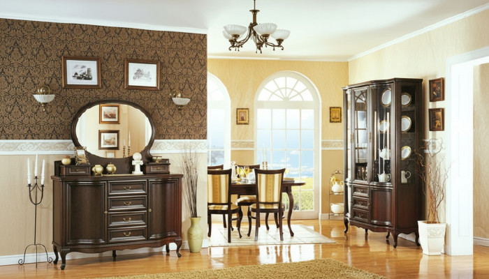 Classique S Salle à manger Vitrine Commode Chaises Table Chippendale Salon 10pcs