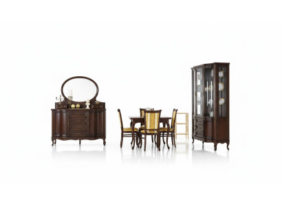 Classique S Salle à manger Vitrine Commode Chaises Table Chippendale Salon 10pcs