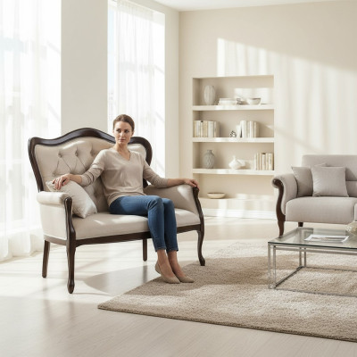 Canapé Chippendale Canapé Banc rembourré Tabouret Banquette 3 Tabouret Canapé Modèle W-2