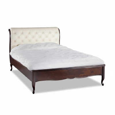 Lit Chesterfield Lits Lit double Lit de mariage Meubles italiens Bois Cuir Textile