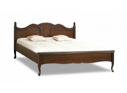 Lit classique Lit double Lits Cuir Textile Véritable Style antique Bois