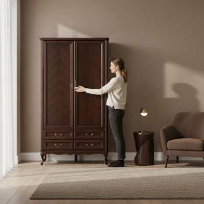 Armoire Armoire Mobilier Italien Bois Style Antique Bois Massif Classique