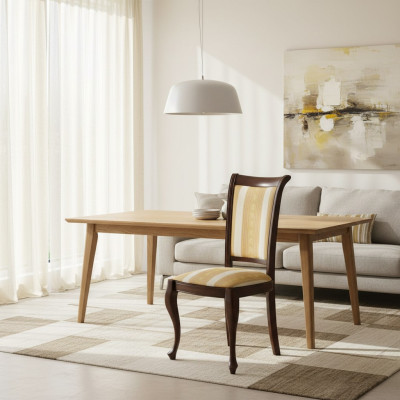 Chaises classiques Chaise Chaise de salle à manger Fauteuil royal en bois - Modèle W-03