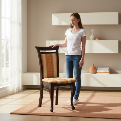 Chaises classiques Chaise Chaise de salle à manger Fauteuil royal en bois - Modèle W-01