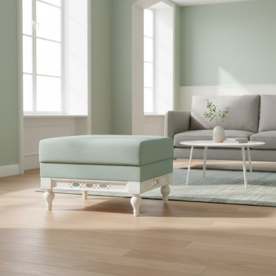 Classique r Tabouret Rétro Rustique Repose-Pieds Ottoman Banc Tabouret nouveau Flp3a