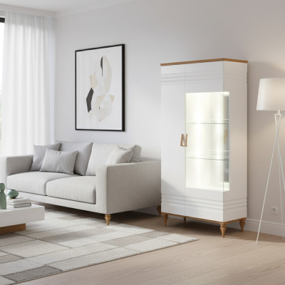 Vitrine classique Commode Vitrines Vitrine Armoire Vitrine en verre TO-W2