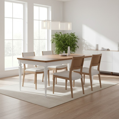Grande table table à manger table en bois table de conférence extensible modèle TO-S1 de 220 cm