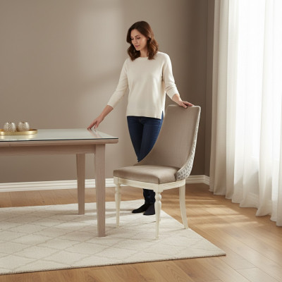 Chaises classiques Chaise vintage Chaise de salle à manger Biedermeier Design royal TO-U1